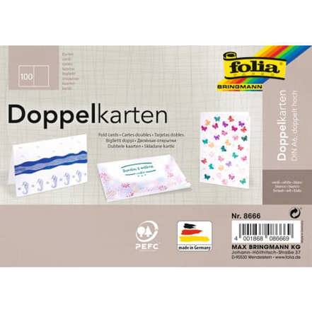 Briefkarte A6 hoch 190g/m² 100 Stück Weiß