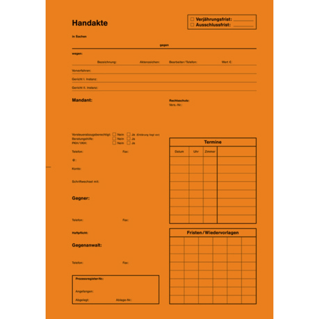 Handaktenbogen Tauenkarton 100 Stück - Ideal für Anwälte und Notare