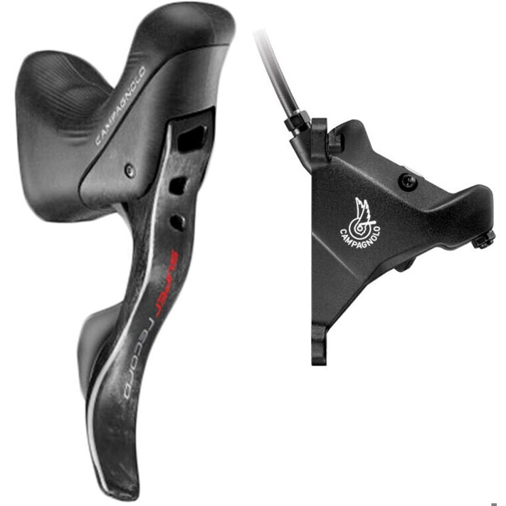 Campagnolo Super Record Hydraulic EP 160mm Linksbremshebel mit Schalter - Schwarz 2s