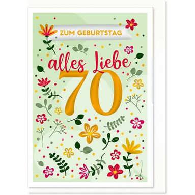 Geburtstagskarte zum 70. Geburtstag