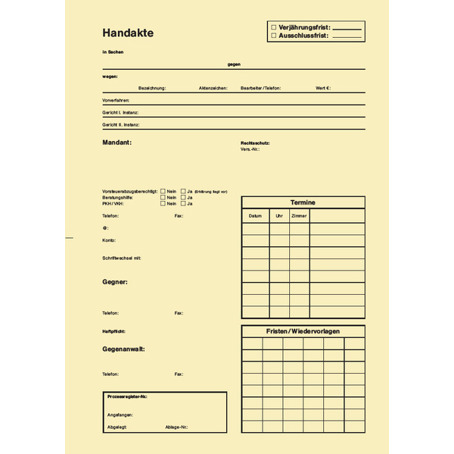 Handaktenbogen 254 | Tauenkarton | Chamois