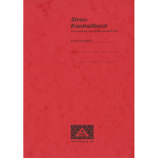 Streu-Kontrollbuch - 24 Seiten - DIN A5 Format