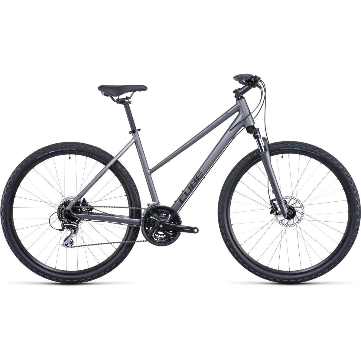 Cube Nature 2022 Trapez Fahrrad - Graphit/Schwarz