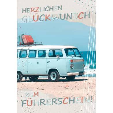 Führerschein Glückwunschkarte KOMMA³ 01-324