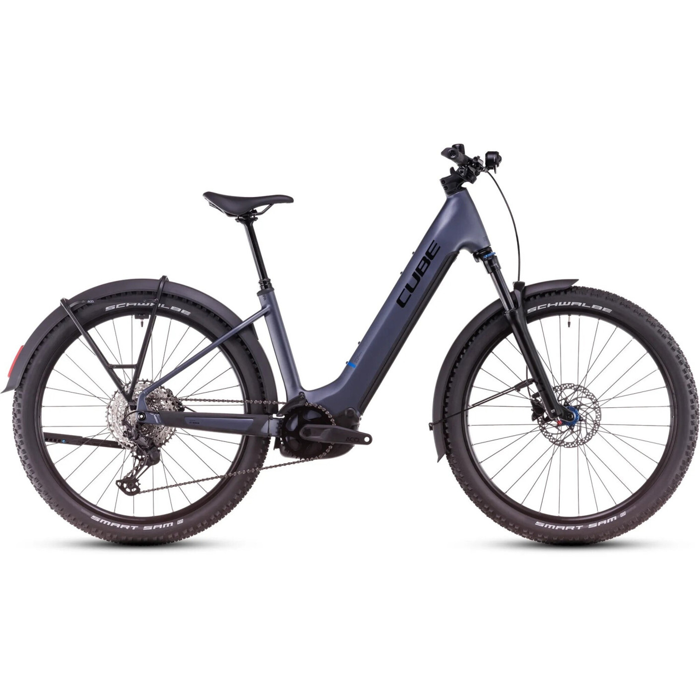 Cube Reaction Hybrid Pro Wave Allroad 600 (2025) - Metallic Grey & Black E-Bike