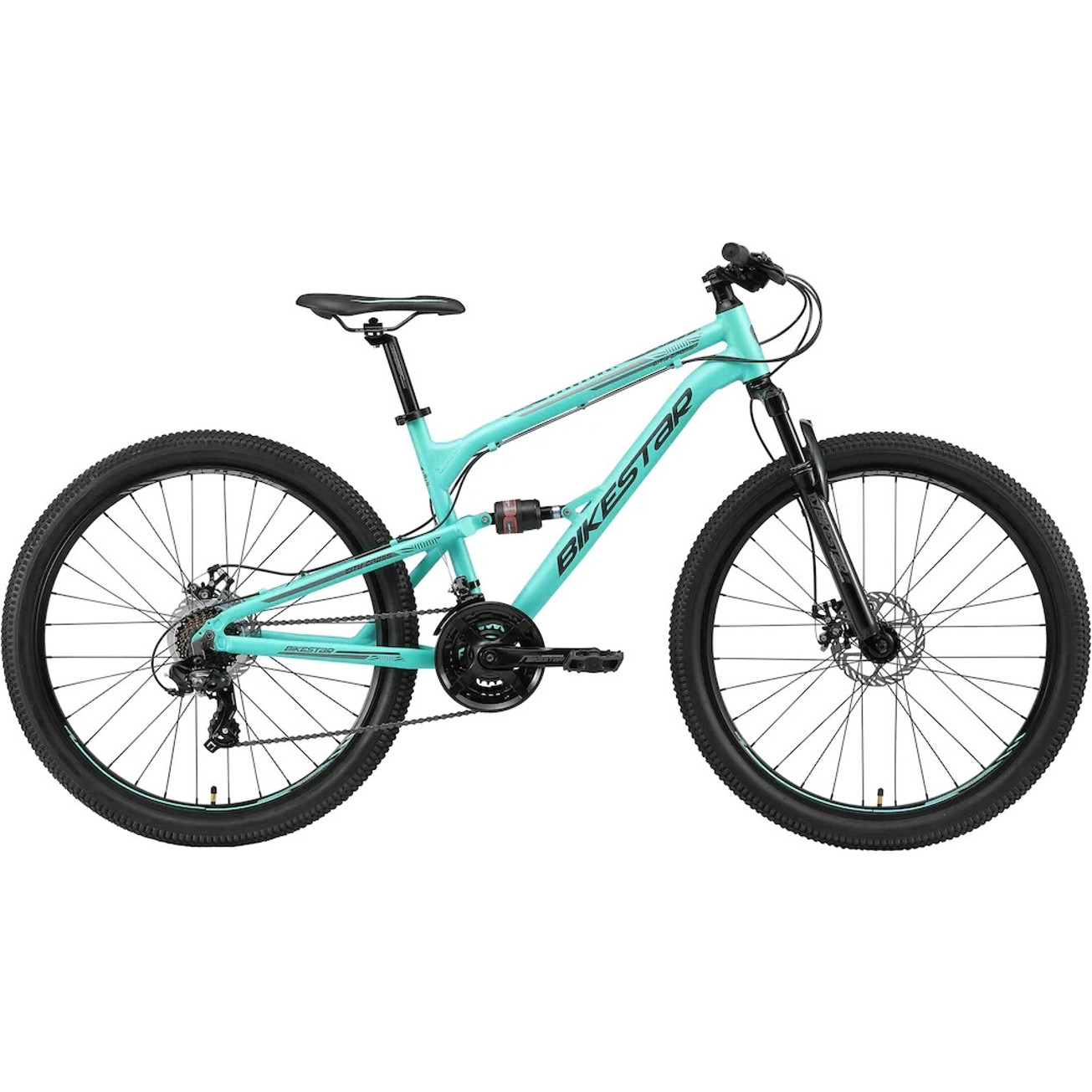 Bikestar Aluminium Fully 27.5" Mountainbike - Mint
