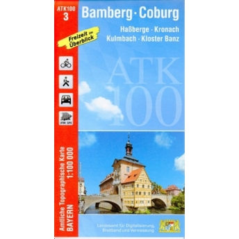 ATK100-3 Bamberg-Coburg - Amtliche Topographische Karte 1:100.000 (Wanderkarte)