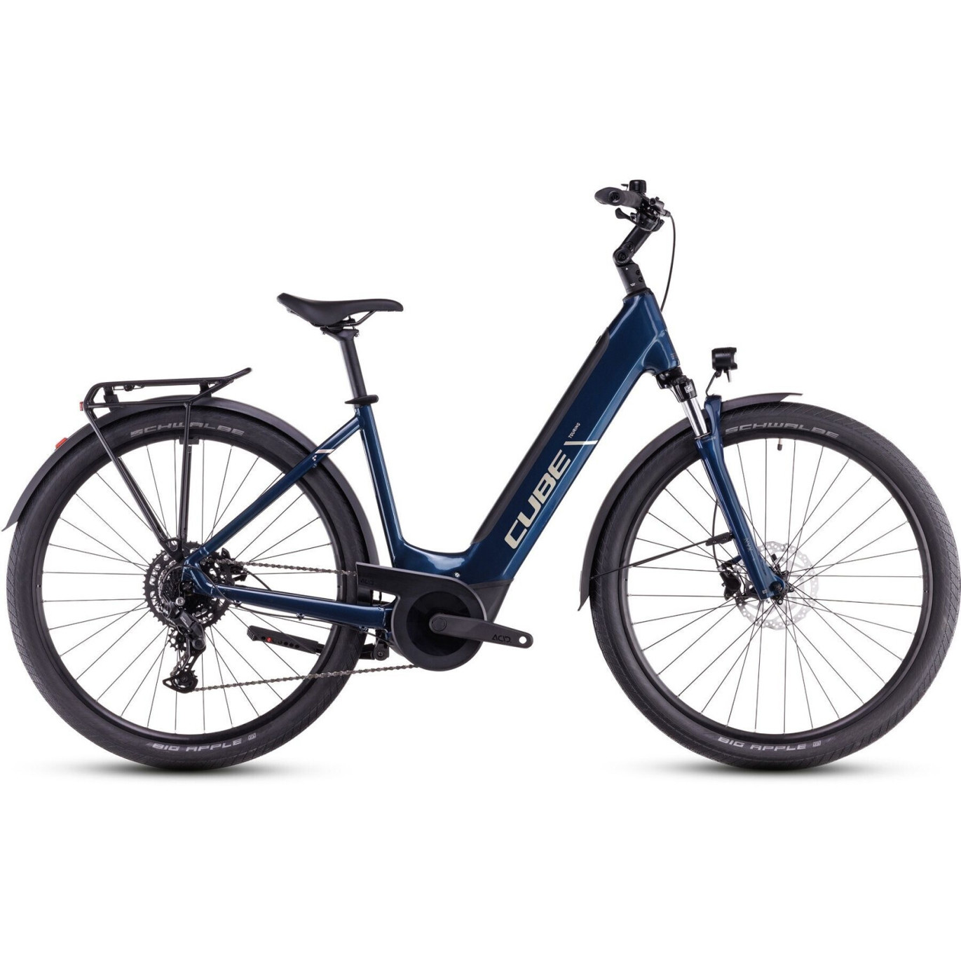 Cube Touring Hybrid One 500 Trapeze E-Bike - Cotton White 2025
