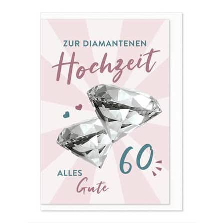 Diamanten Hochzeitskarte KOMMA³ - Elegant & Stilvoll 01-312