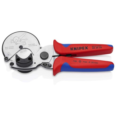 KNIPEX 90 25 25 Rohrschneider für Verbund- und Kunststoffrohre mit Mehrkomponenten-Hüllen verchromt 210 mm