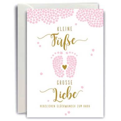 Briefkarte 'Große Liebe' | B6 Format | Taufe | Glückwunschkarte