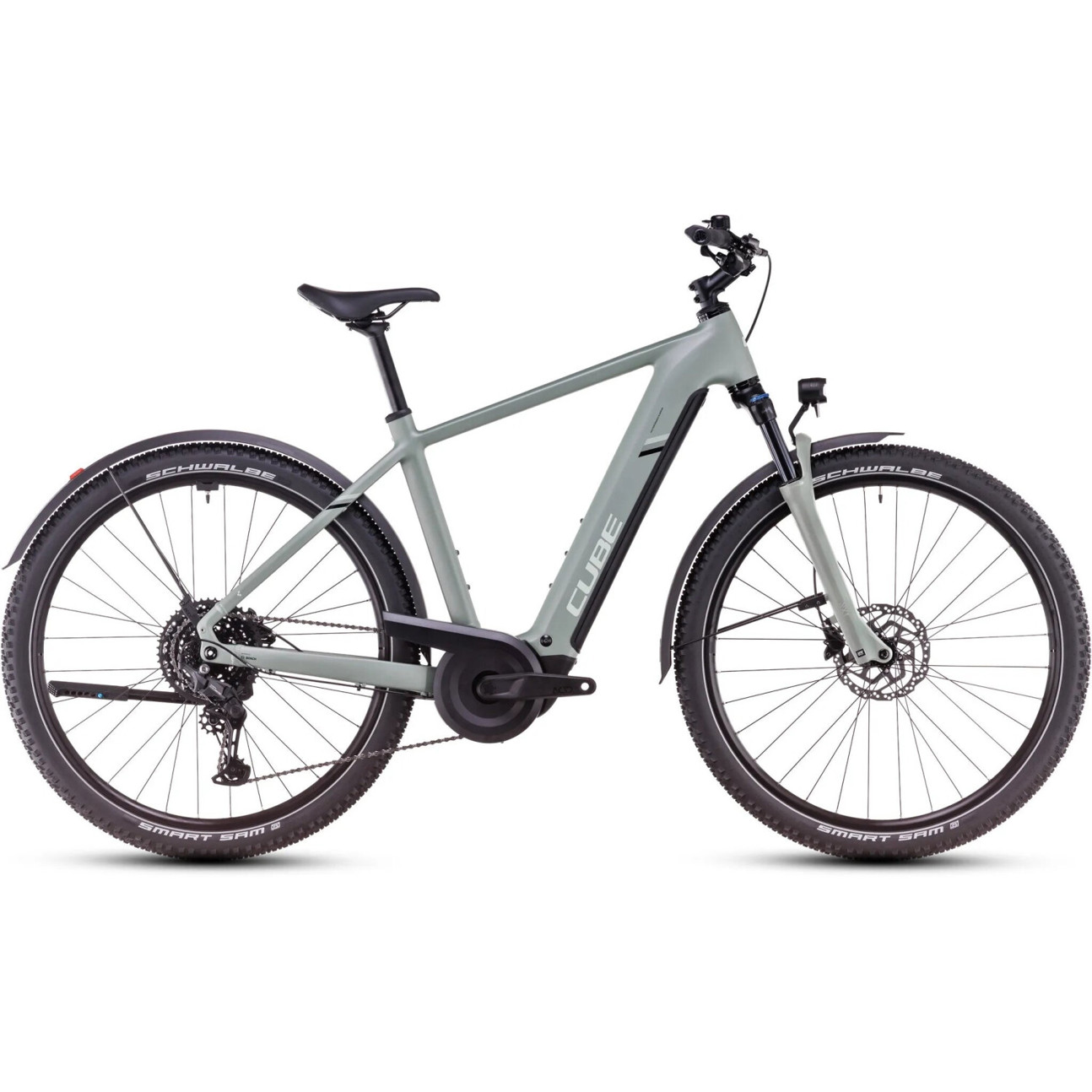 Cube Nuride Hybrid Pro 800 Allroad Men 2025 - Pistachio & Stone Grey E-Bike