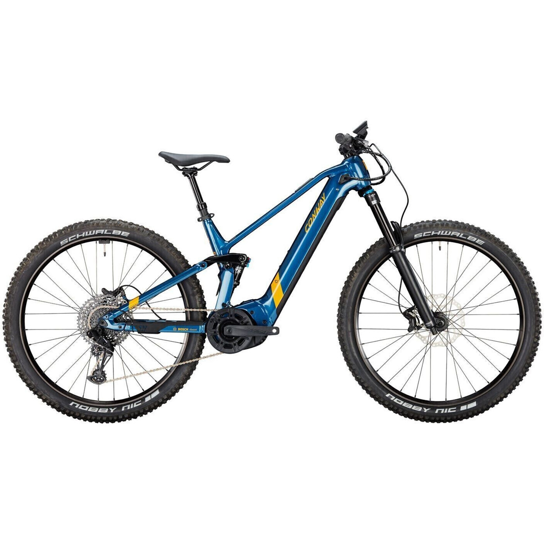Conway Xyron S 3.9 E-Bike - Blau Metallic & Orange (2023)