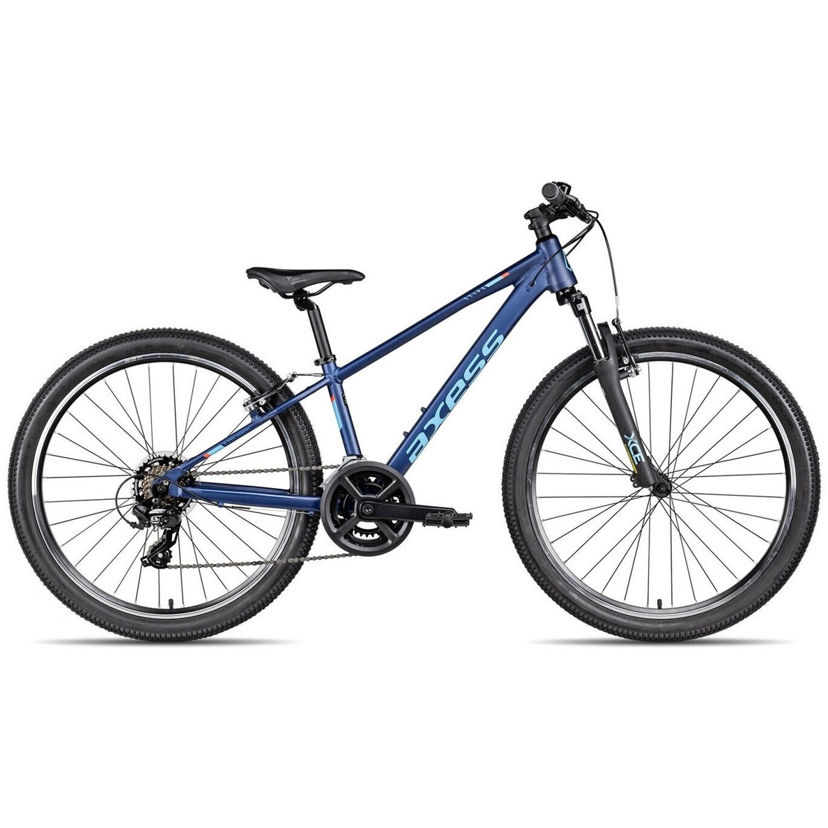 Axess Stipe 26" Mountainbike - Dunkelblau Matt / Blau Rot